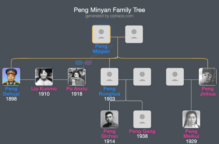 Peng Minyan family tree overview