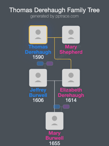 Thomas Derehaugh family tree overview