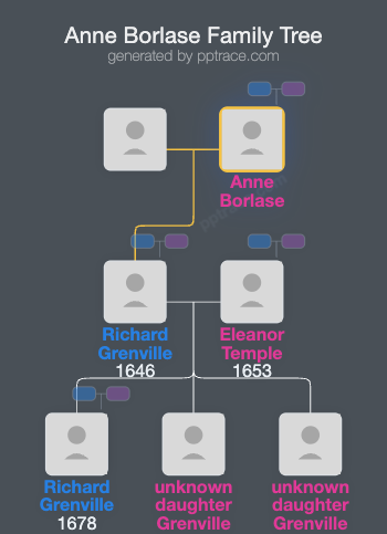 Anne Borlase family tree overview