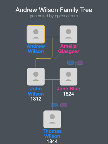 Andrew Wilson family tree overview