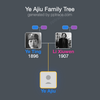 Ye Ajiu family tree overview