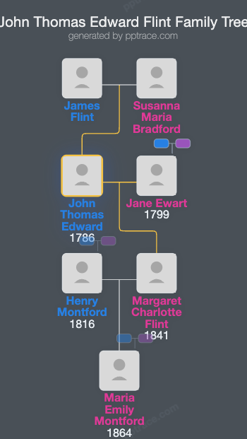 John Thomas Edward Flint family tree overview