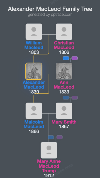 Alexander MacLeod family tree overview