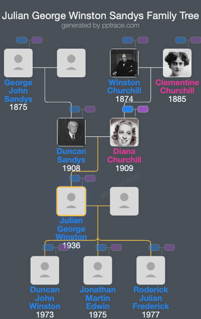 Julian George Winston Sandys family tree overview