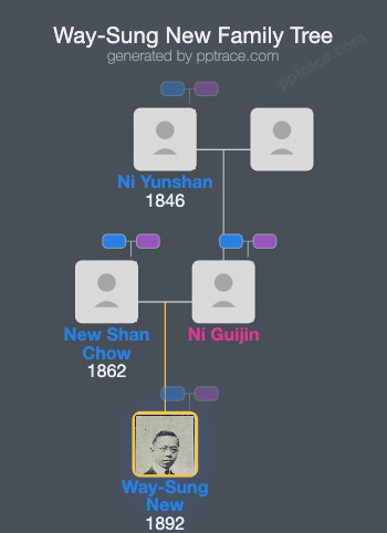 Way-Sung New family tree overview