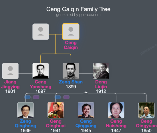 Ceng Caiqin family tree overview