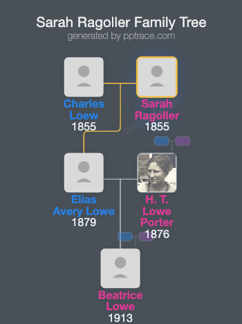 Sarah Ragoller family tree overview