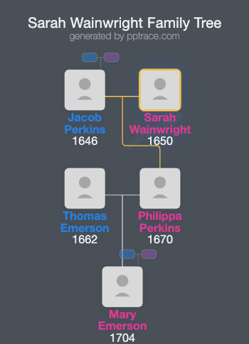 Sarah Wainwright family tree overview
