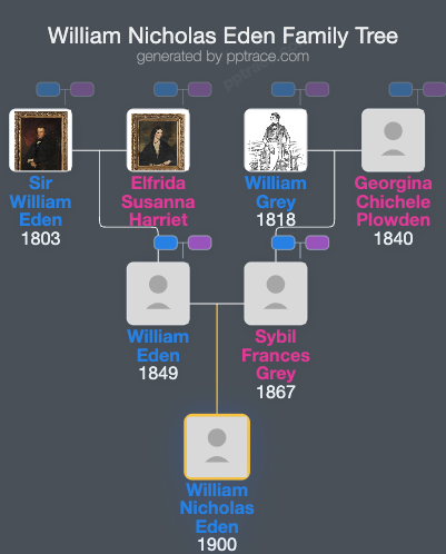 William Nicholas Eden family tree overview