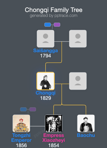 Chongqi family tree overview
