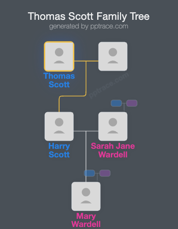 Thomas Scott family tree overview