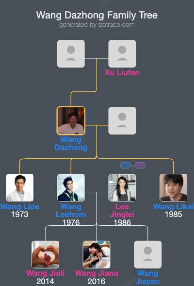 Wang Dazhong family tree overview