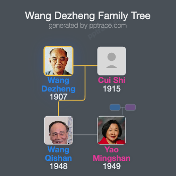 Wang Dezheng family tree overview