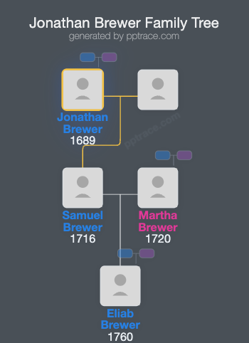 Jonathan Brewer family tree overview