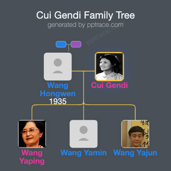 Cui Gendi family tree overview
