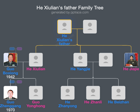 He Xiulian's Father family tree overview