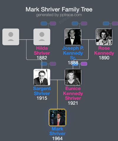 Mark Shriver family tree overview
