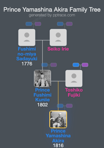 Prince Yamashina Akira family tree overview