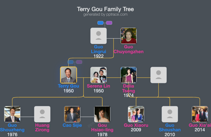 Terry Gou family tree overview