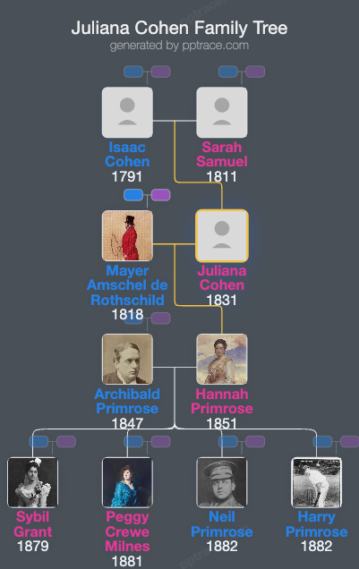 Juliana Cohen family tree overview