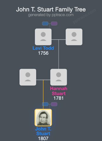 John T. Stuart family tree overview