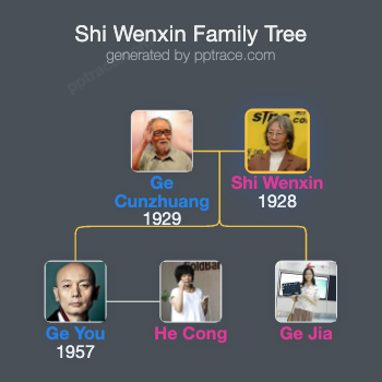 Shi Wenxin family tree overview