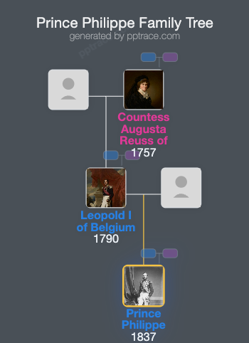 Prince Philippe, Count Of Flanders family tree overview