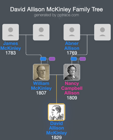 David Allison McKinley family tree overview