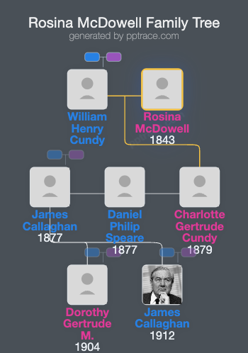 Rosina McDowell family tree overview