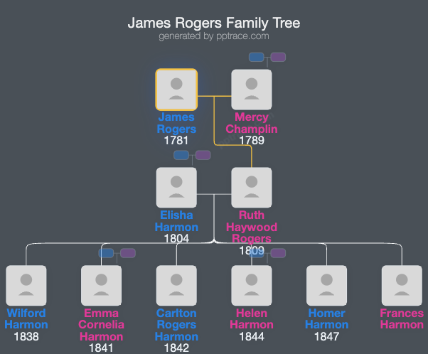 James Rogers family tree overview
