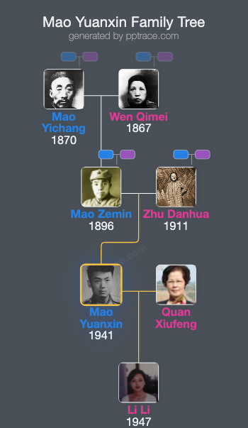 Mao Yuanxin family tree overview