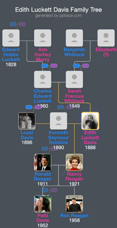 Edith Luckett Davis family tree overview