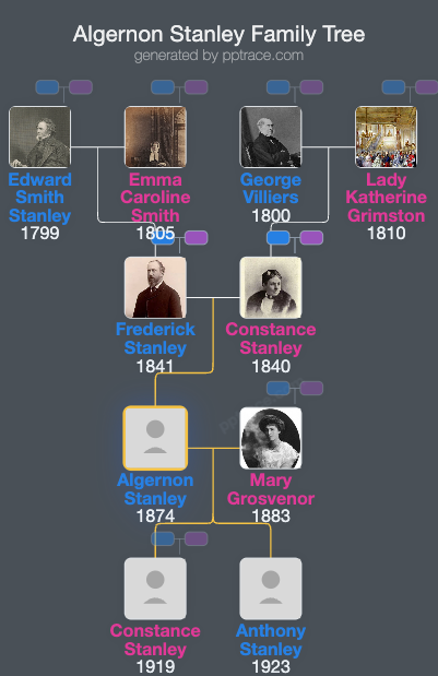 Algernon Stanley family tree overview