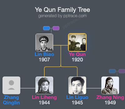 Ye Qun family tree overview