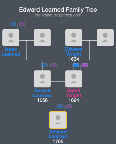 Edward Learned family tree overview