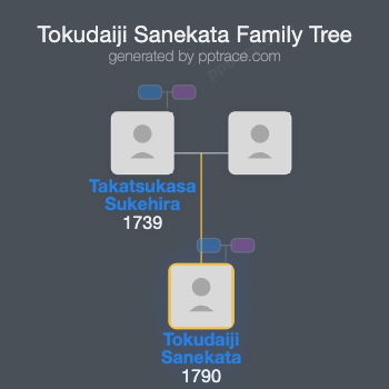 Tokudaiji Sanekata family tree overview