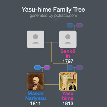 Yasu-hime family tree overview