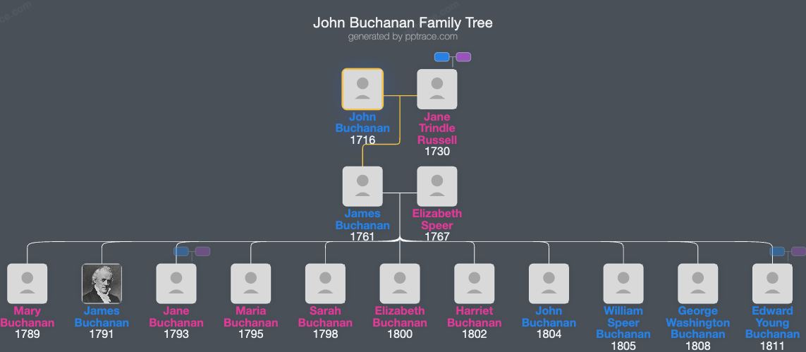 John Buchanan family tree overview