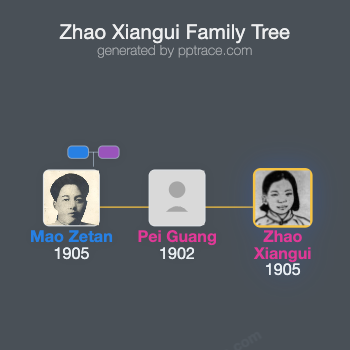 Zhao Xiangui family tree overview