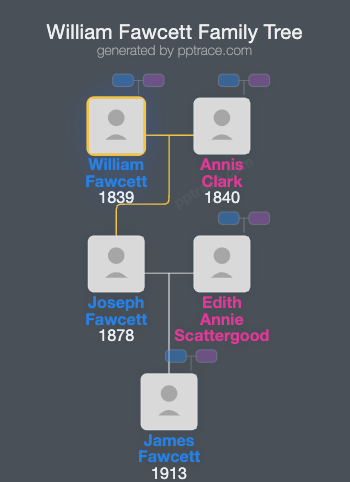 William Fawcett family tree overview