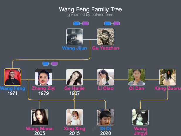 Wang Feng family tree overview