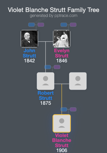 Violet Blanche Strutt family tree overview