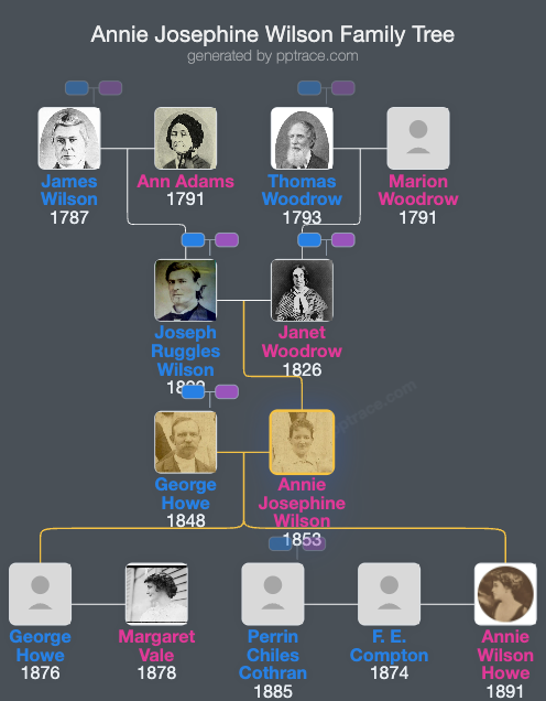 Annie Josephine Wilson family tree overview
