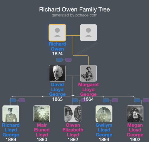 Richard Owen family tree overview