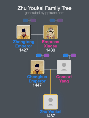 Zhu Youkai family tree overview