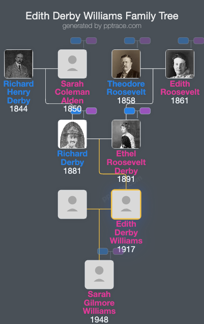 Edith Derby Williams family tree overview