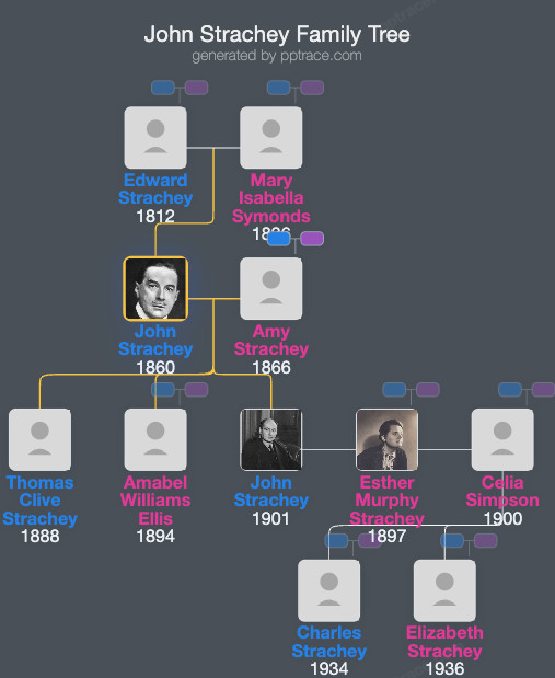 John Strachey family tree overview