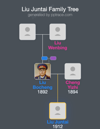 Liu Juntai family tree overview