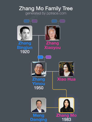 Zhang Mo family tree overview