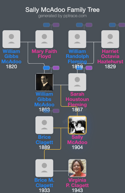 Sally McAdoo family tree overview